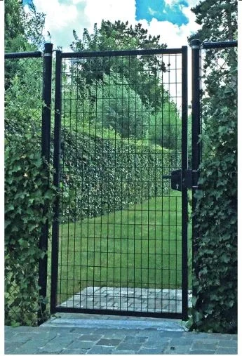 Metalen Tuinpoort 'Grace'- enkel - zwart