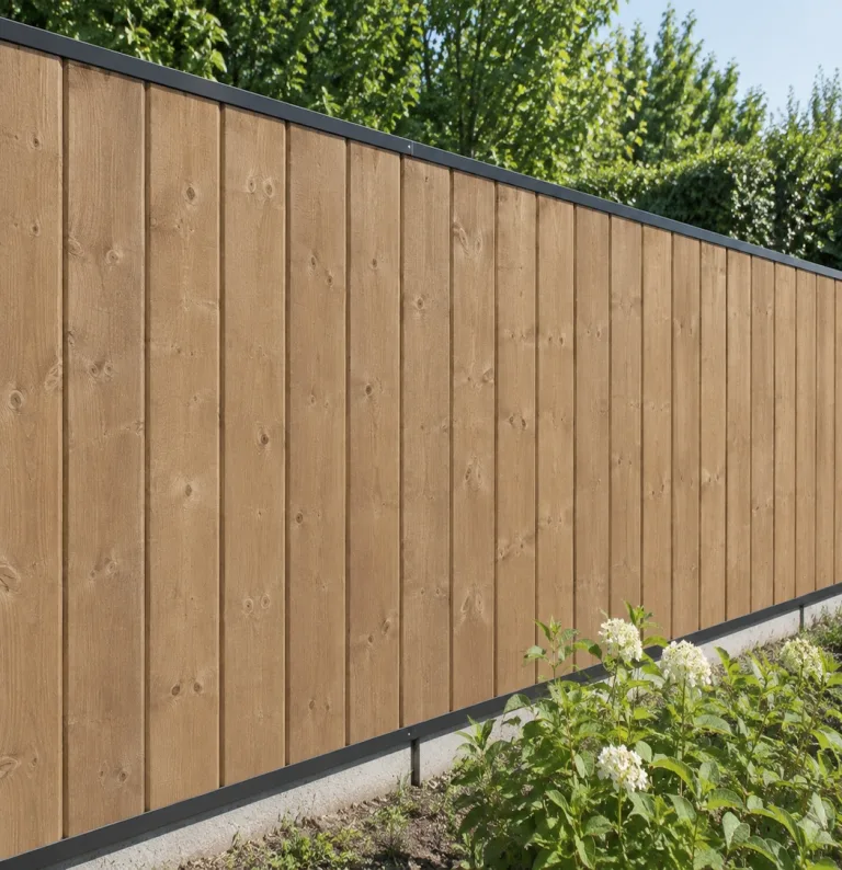 Tuinwand Thermowood - Effen verticaal 2 cm