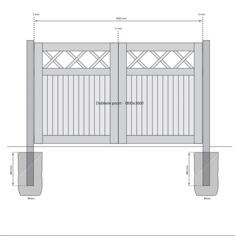 Draaipoort 'Lugo' - Iroko/Padouk