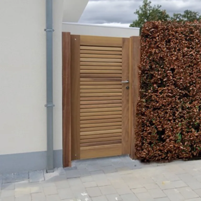 Draaipoort 'Santander' - Iroko/Padouk