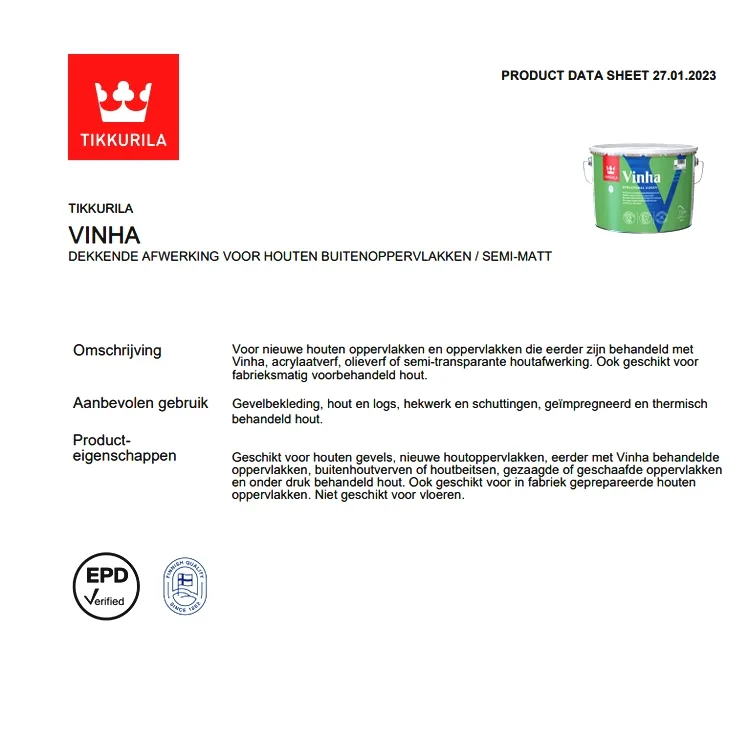 Dekkende zwarte semi-matte beits
