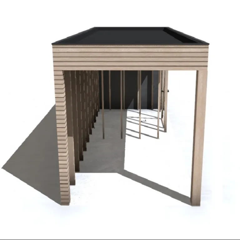 Gebinte met overkapping - 3,5 x 6,5 m