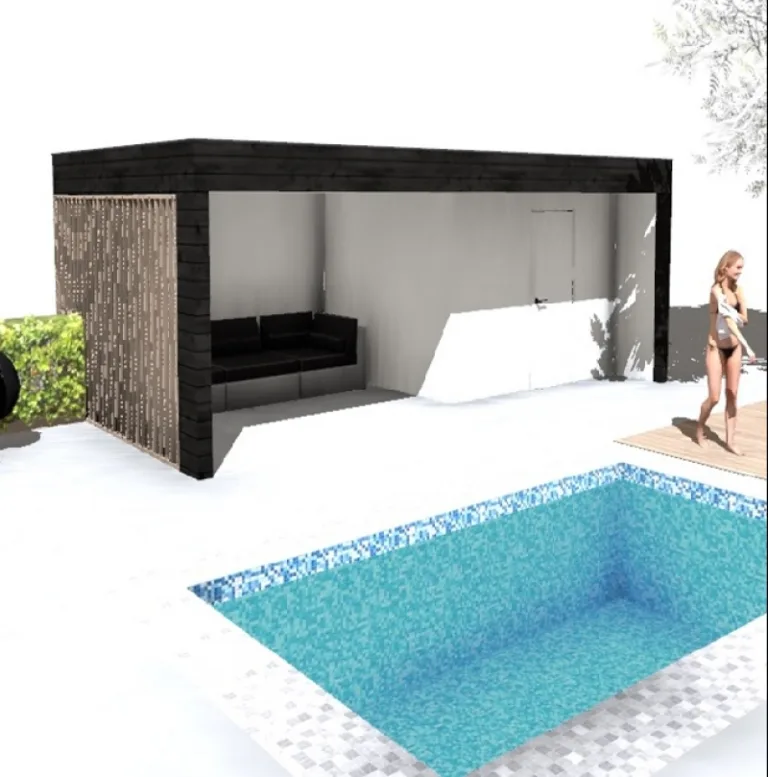 Gebinte met overkapping - 6 x 3 m