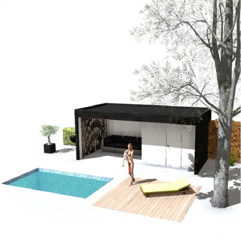 Gebinte met overkapping - 6 x 3 m