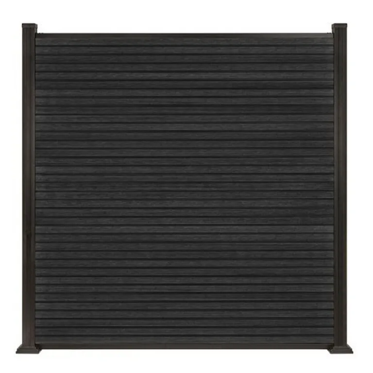 Composiet Plankenscherm 'Modern Triple L' - Anthracite black