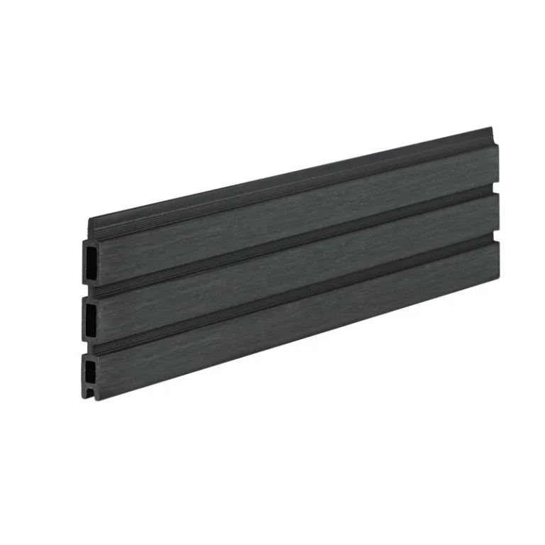 Composiet Plankenscherm 'Modern Triple L' - Anthracite black