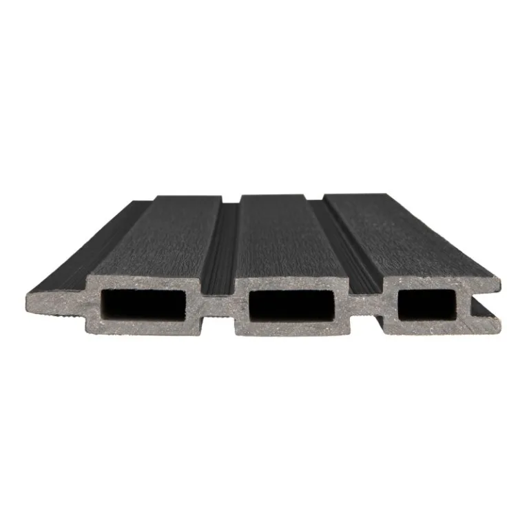 Composiet Plankenscherm 'Modern Triple L' - Anthracite black