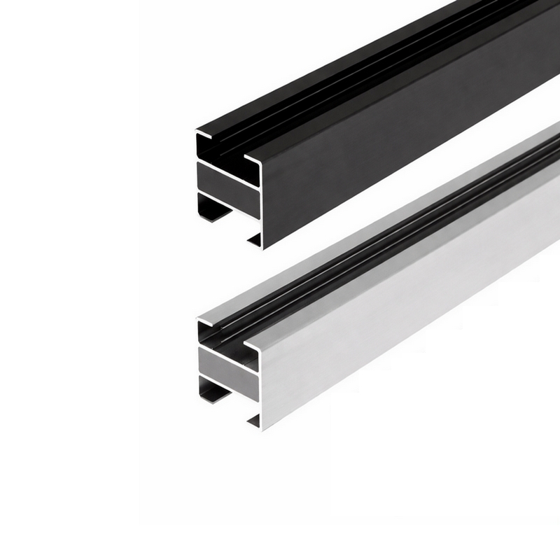 Aluminium Gleufpaal 'Alu-wood' - 54 mm