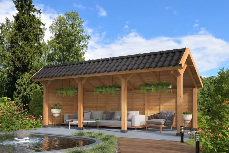 Kapschuur 'Bergen L6'- Douglas - 6,78 x 3,18 m