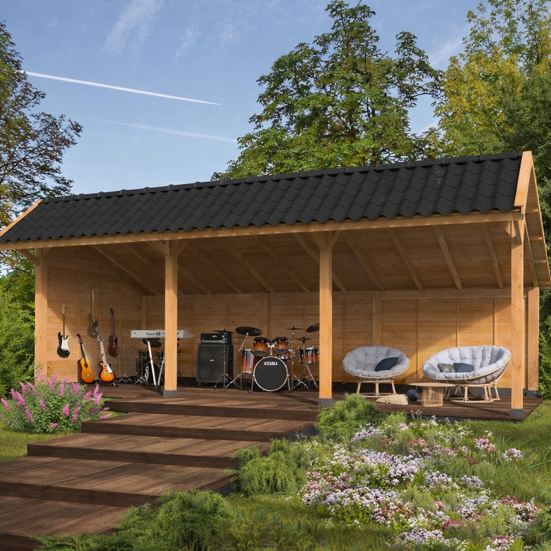 Kapschuur 'Bergen XL6' - Douglas - 9,89 x 4,18 m