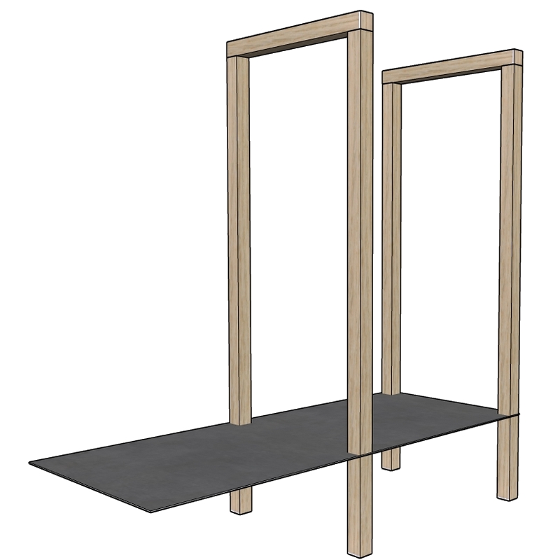 Eiken pergola boog - set van 2 stuks