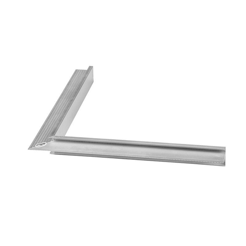 Aluminium daktrim binnenhoek - Zilver