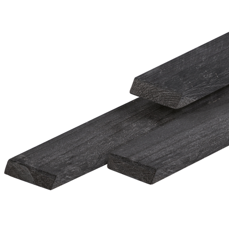 Douglas rhombus - zwart gespoten - 2 cm dik