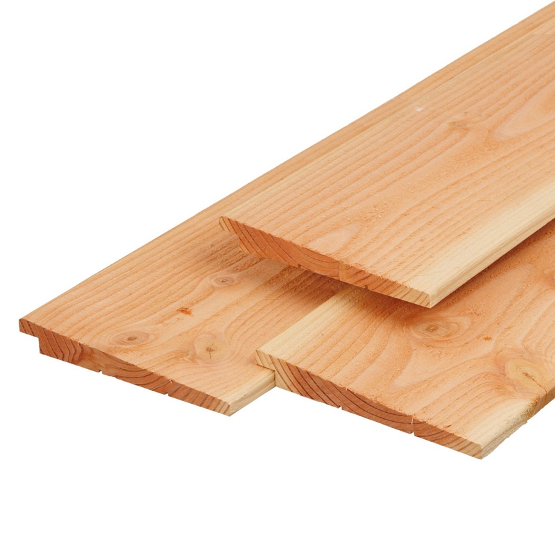 Douglas Zweeds rabat siding - 18 cm breed - geschaafd