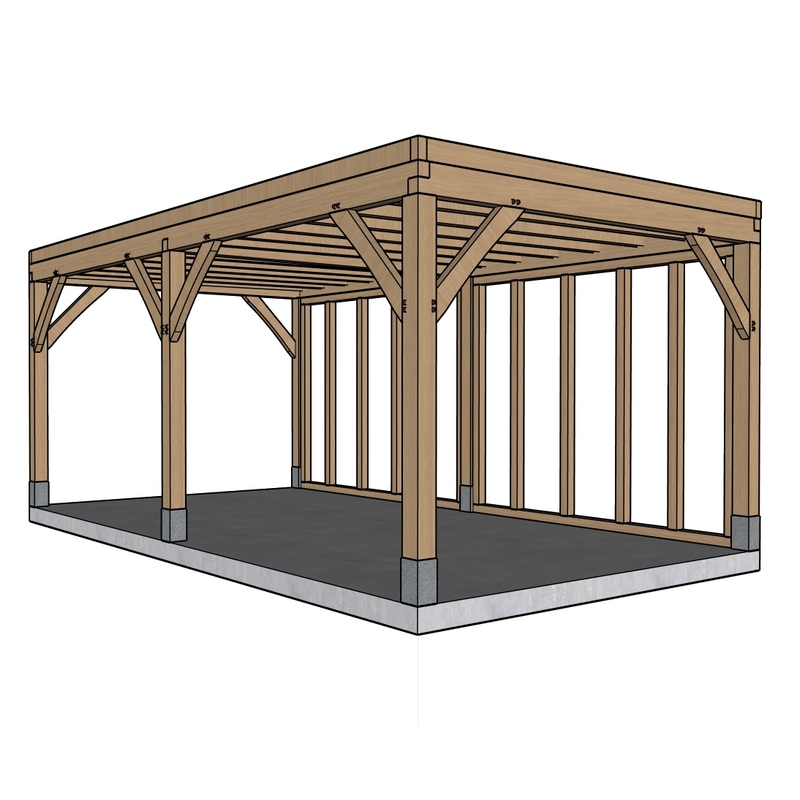 Eik gebinte 'Marival' - 3,3 x 6 m