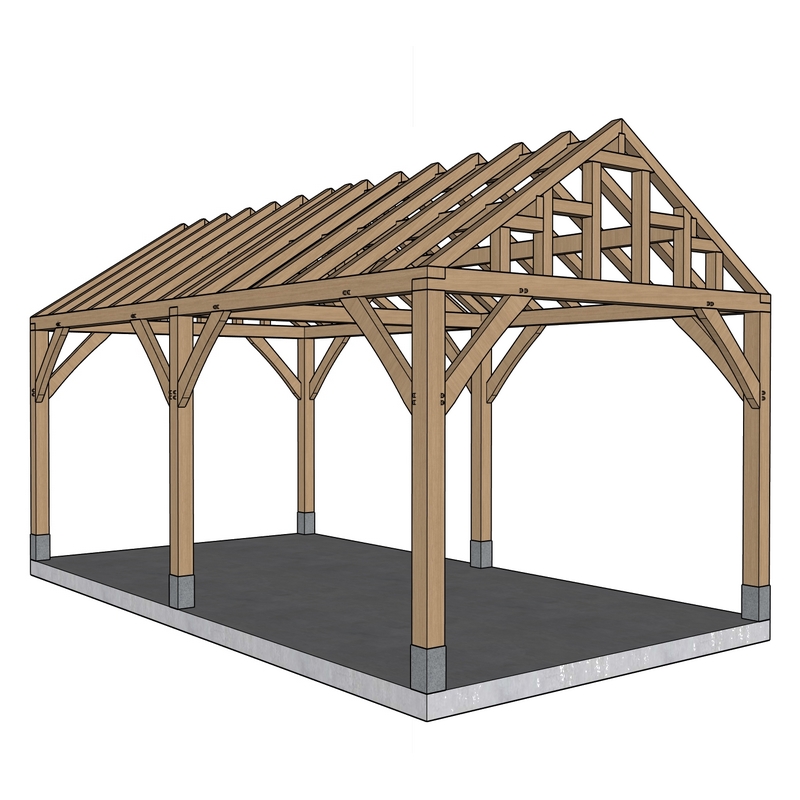 Eiken Gebinte 'Gordes' - 3,3 x 6 m