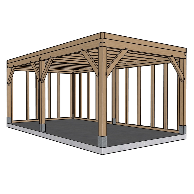 Eiken Gebinte 'Assier' - 3,3 x 6 m