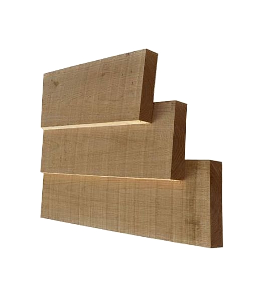 Eiken plank - 2,7 x 15 cm - fijnbezaagd