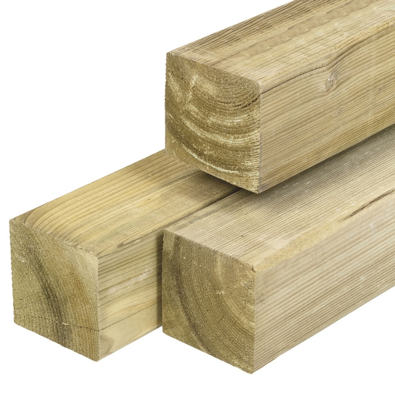Geïmpregneerd grenen balk - 12 x 12 cm