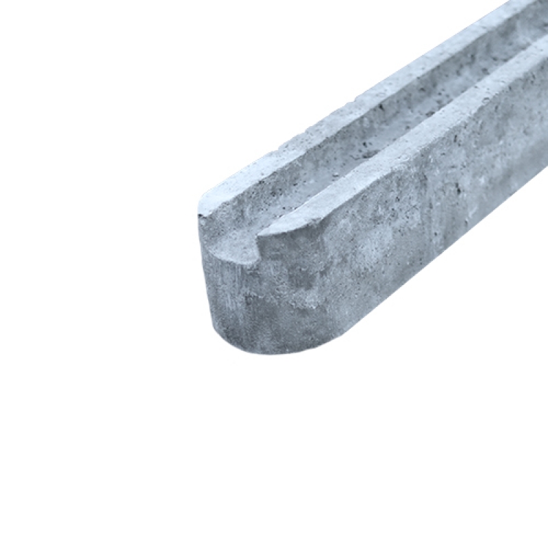 Gleufpaal Beton-grijs - Afgerond - 55 mm