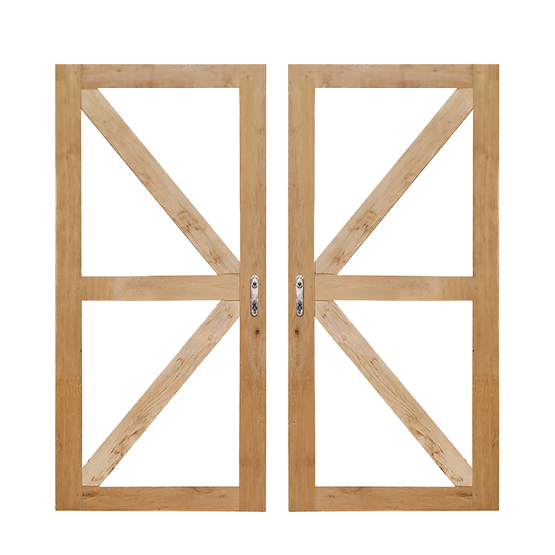 Eiken deur/poort kader - zwaar model - dubbel