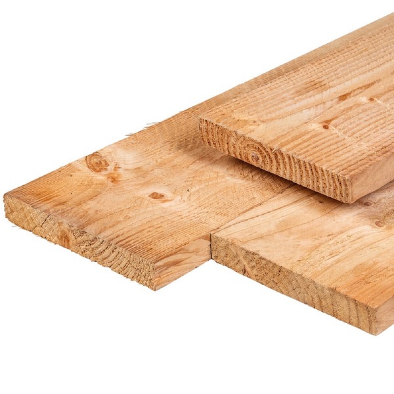 Lariks/Douglas plank - 2,5 cm dik - fijnbezaagd
