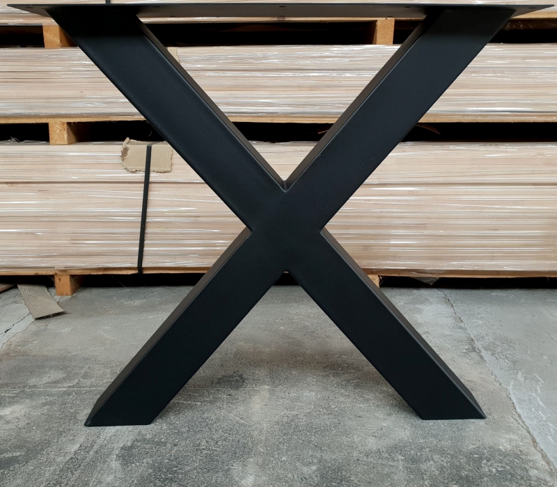 Metalen X (tafel)onderstel - zwart