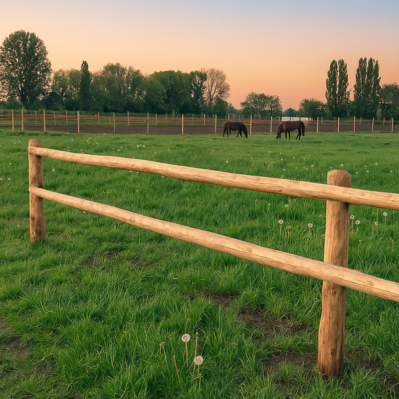 Kastanje paardenomheining - ‘Rustic’