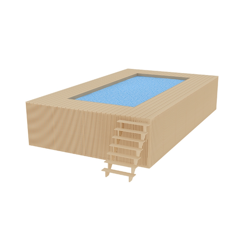 Simpool 7 Easy - Houten ombouw met zwembad