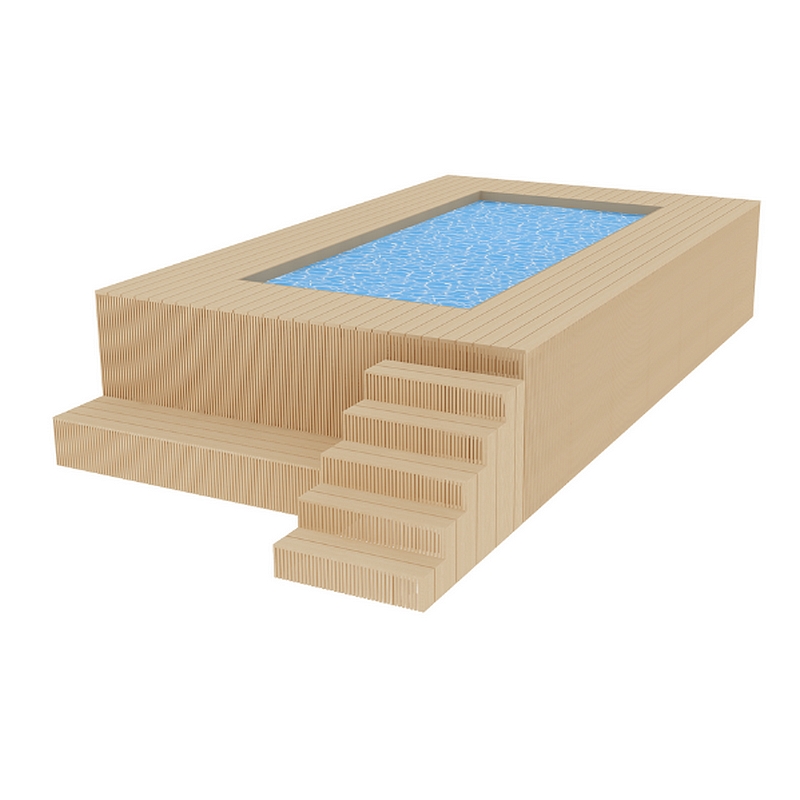 Simpool 4 Lounge - Houten ombouw met zwembad