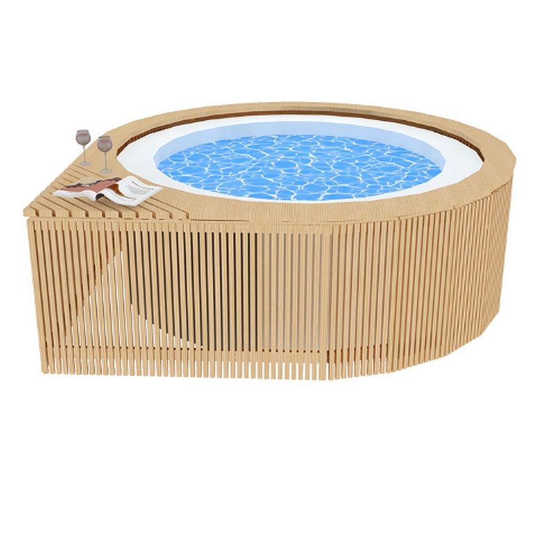 Simtub 4 - Houten omkadering met hottub