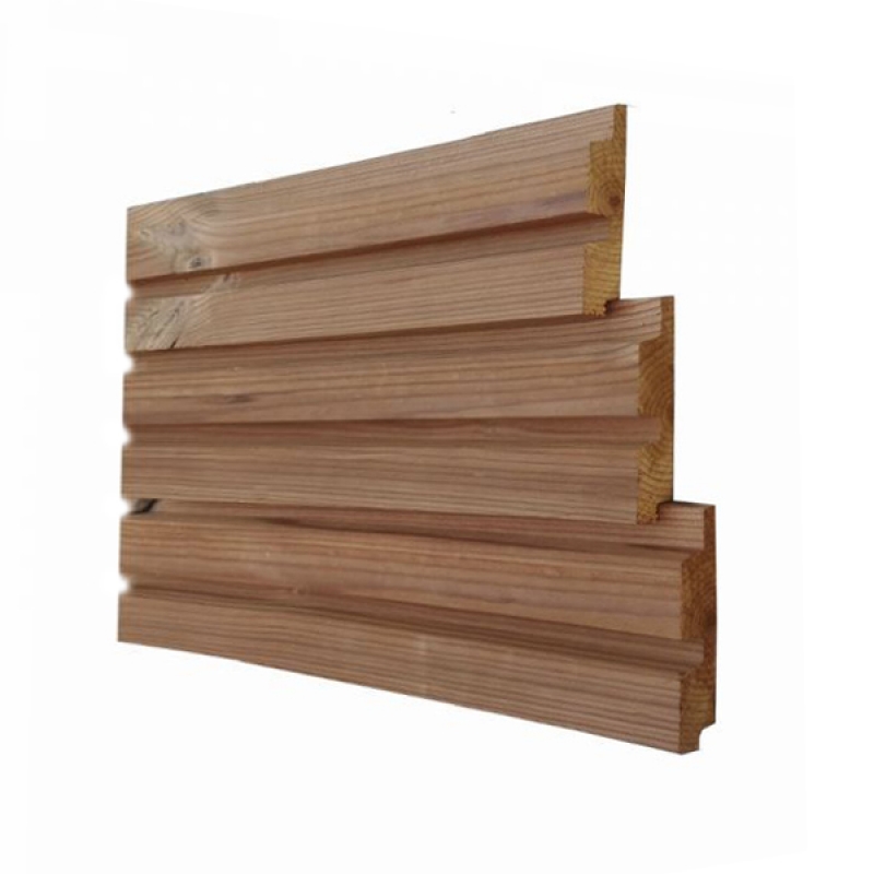 Thermowood blokprofiel dubbel - 2,5 cm dik