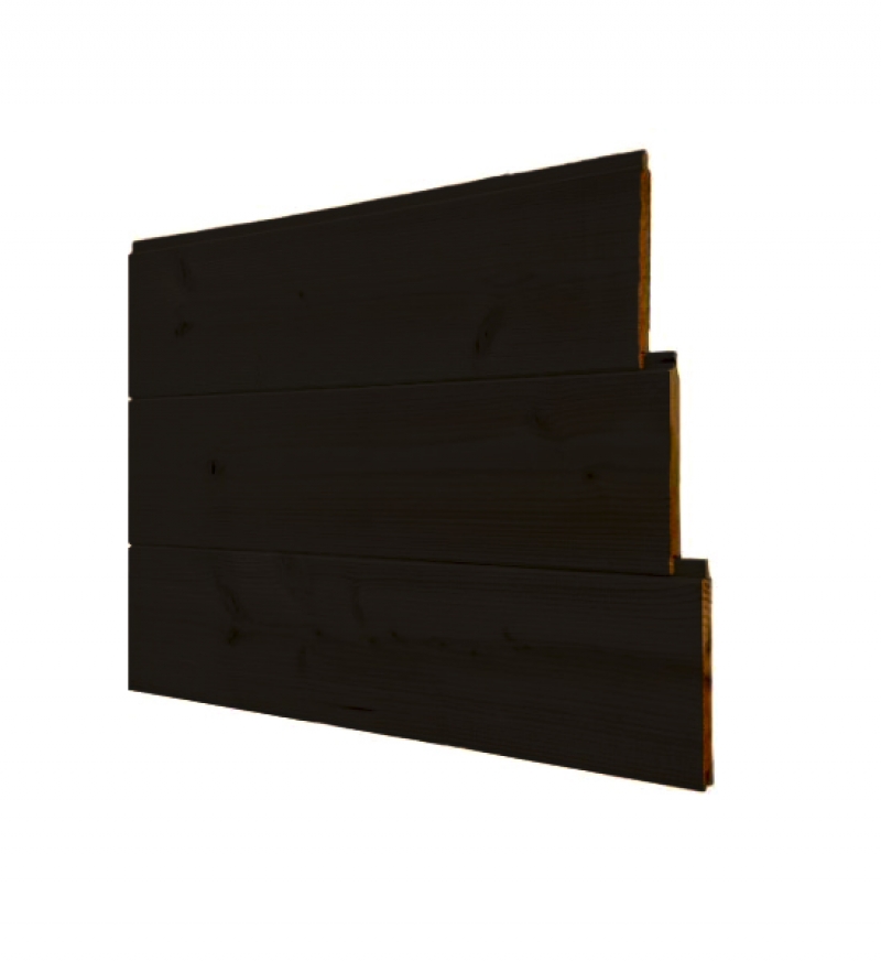 Thermowood planchet - 1,7 cm dik - zwart