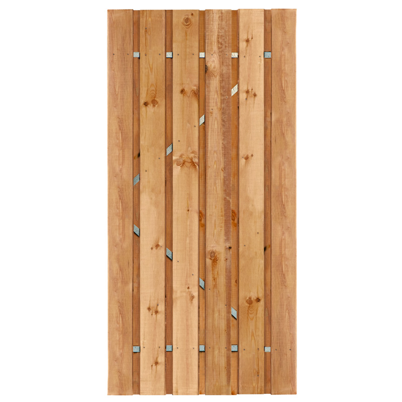 Grenen Tuinpoort Bruin - ijzeren frame