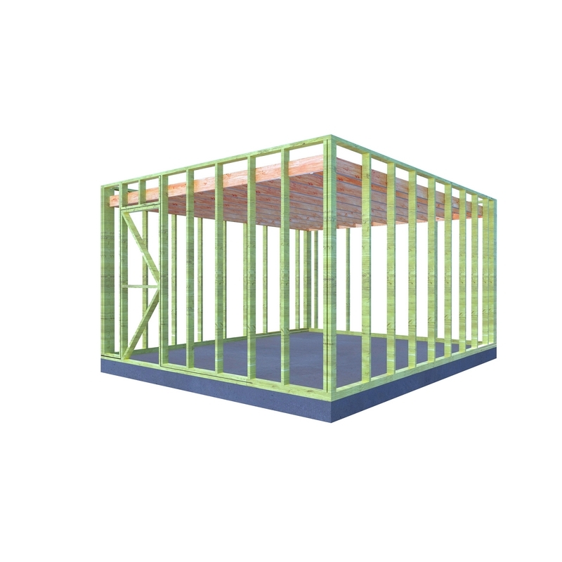 Vuren tuinhuis gebinte - 4 x 5 m