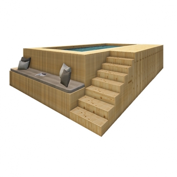 Simpool 5 Lounge - Houten ombouw met zwembad