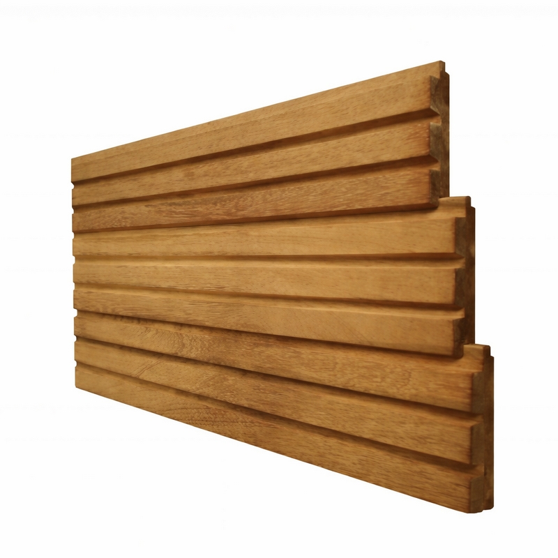 Iroko blokprofiel triple - 2,6 cm dik