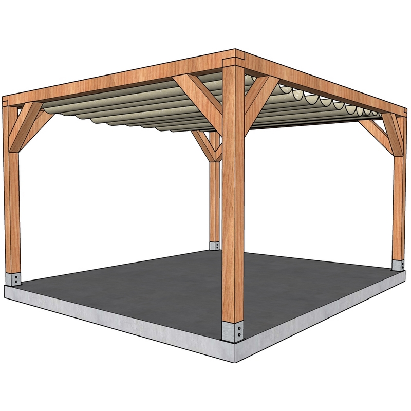 Lariks pergola ‘Bohème’ - 3,3 x 4m