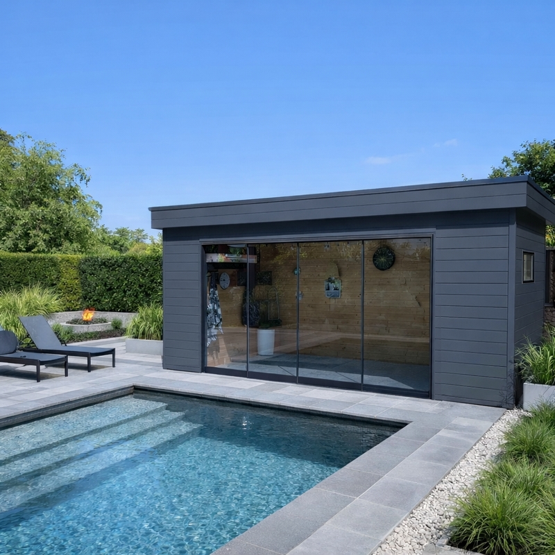 Poolhouse 'Waterville' - Vuren - 5,4 x 3 m