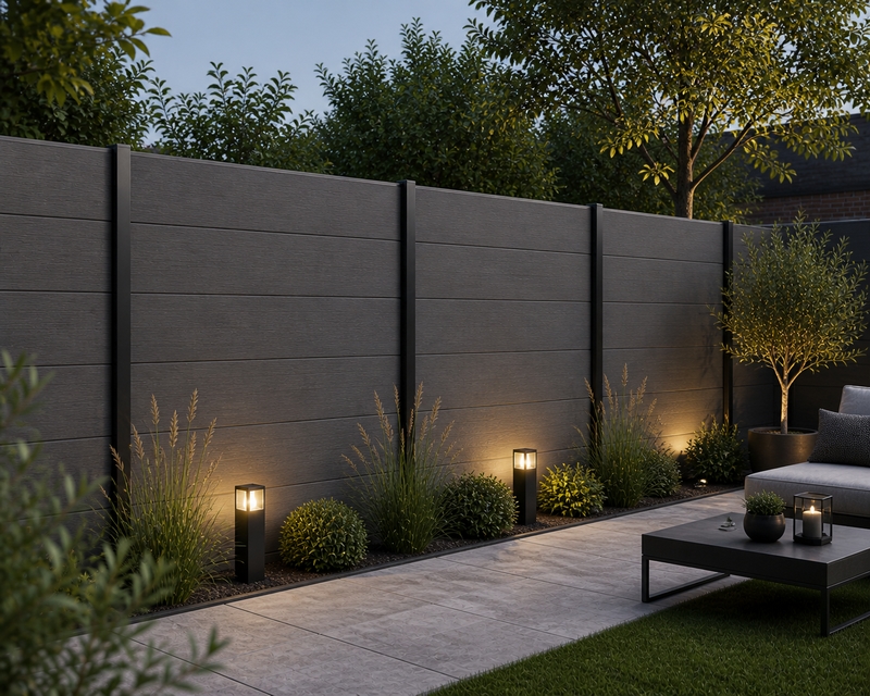 Composiet Plankenscherm 'Premium XL' - Dark grey