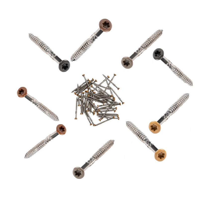 RVS - Terrasschroeven met gekleurde kop