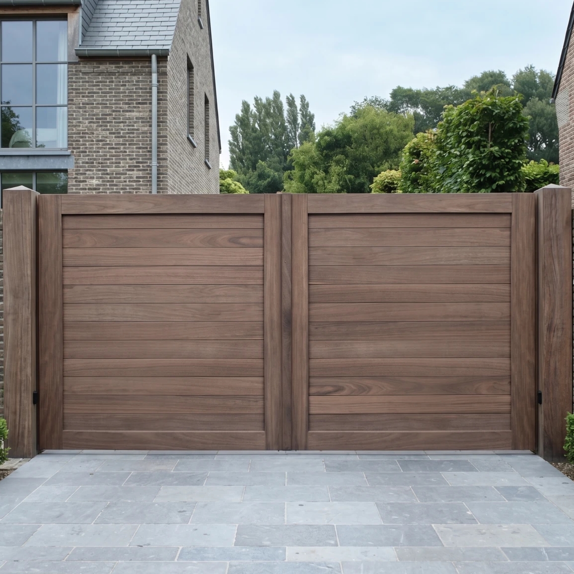Draaipoort 'Statford' - Naaldhout/Iroko/Padouk