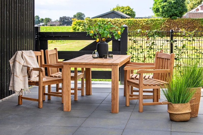 Tuintafel Teak Rustiek - klein