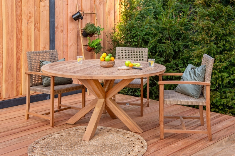 Tuintafel Teak - Rond
