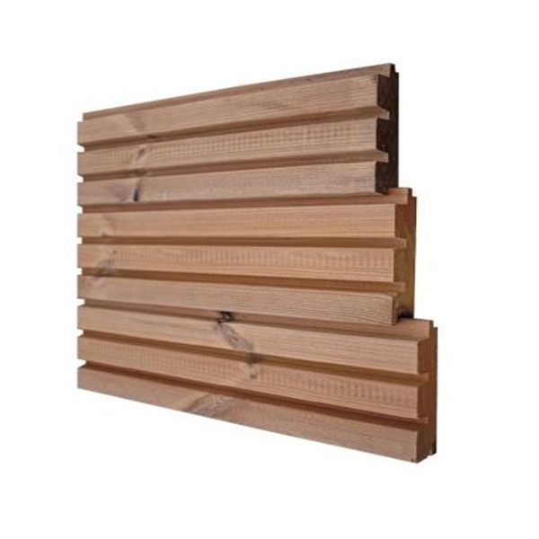 17,9m² - Thermowood blokprofiel triple- lengte 270 cm