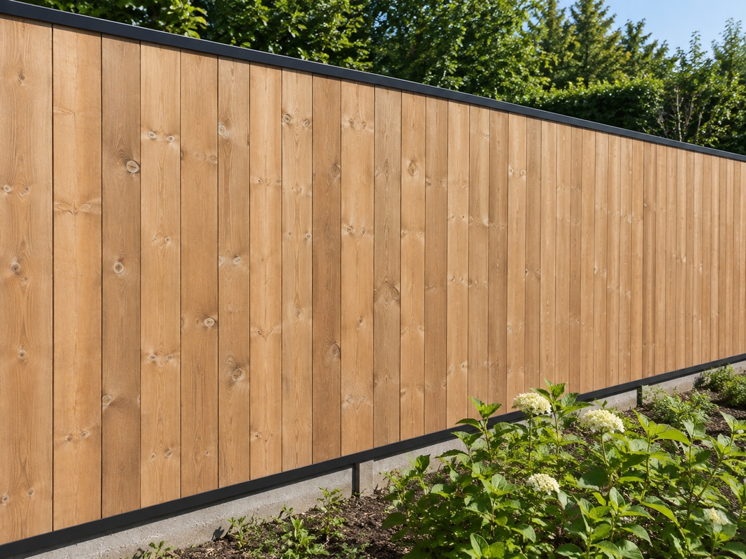 Tuinwand Thermowood - Effen verticaal 2,6 cm